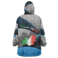 Personalized Italy Molise Wearable Blanket Hoodie Coat Of Arms With Dynamic Dot Patterns