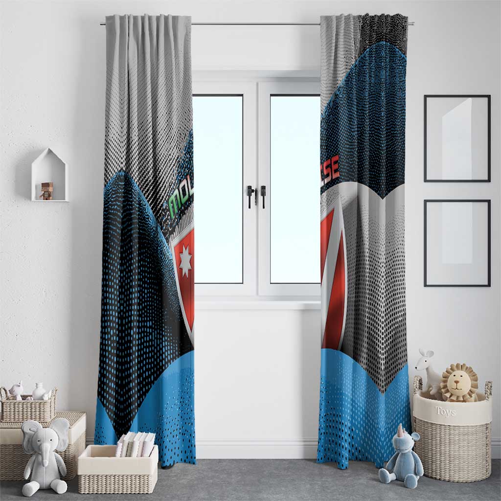 Italy Molise Window Curtain Coat Of Arms With Dynamic Dot Patterns