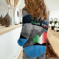 Personalized Italy Molise Women Casual Shirt Coat Of Arms With Dynamic Dot Patterns