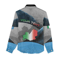 Personalized Italy Molise Women Casual Shirt Coat Of Arms With Dynamic Dot Patterns