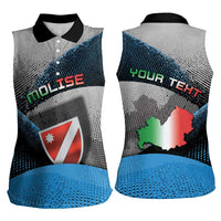 Personalized Italy Molise Women Sleeveless Polo Shirt Coat Of Arms With Dynamic Dot Patterns