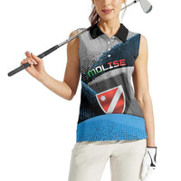 Personalized Italy Molise Women Sleeveless Polo Shirt Coat Of Arms With Dynamic Dot Patterns