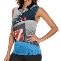 Personalized Italy Molise Women Sleeveless Polo Shirt Coat Of Arms With Dynamic Dot Patterns