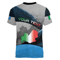 Personalized Italy Molise Women V-Neck T-Shirt Coat Of Arms With Dynamic Dot Patterns