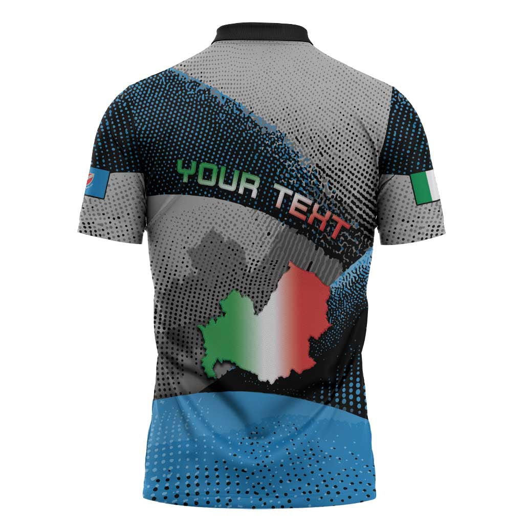 Personalized Italy Molise Zipper Polo Shirt Coat Of Arms With Dynamic Dot Patterns