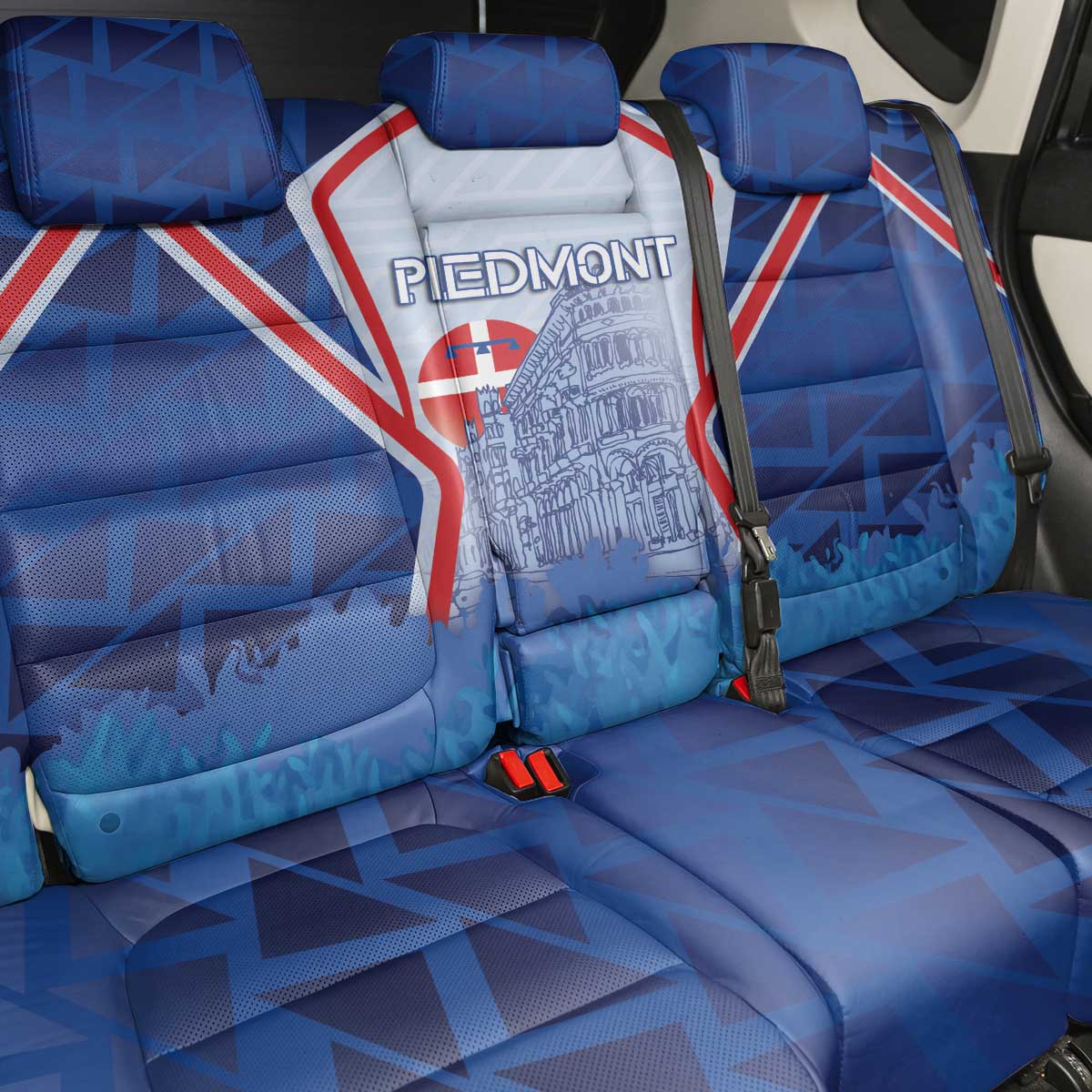 Italy Piedmont Back Car Seat Cover Capital Turin Urban Sketch