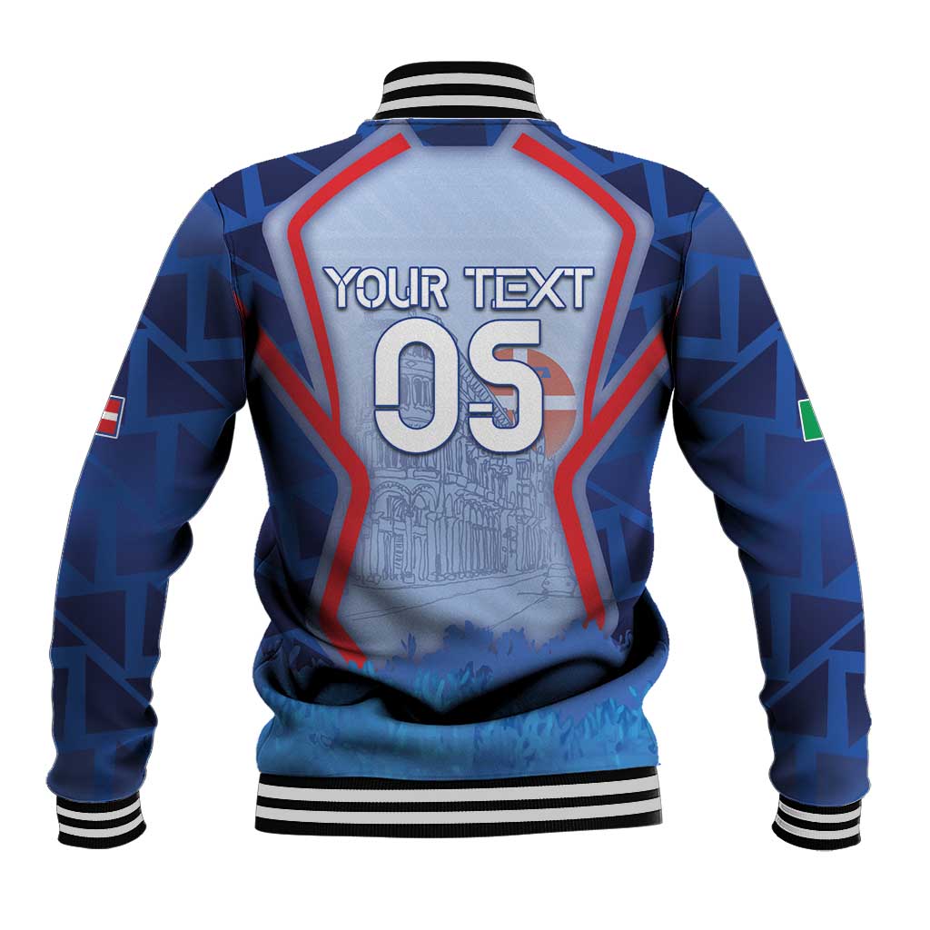 Custom Italy Piedmont Baseball Jacket Capital Turin Urban Sketch