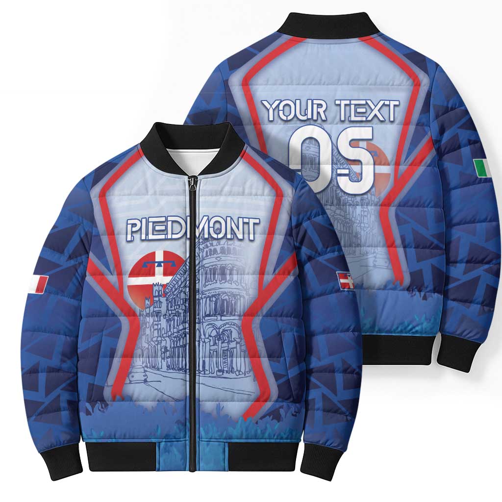 Custom Italy Piedmont Bomber Puffer Jacket Capital Turin Urban Sketch