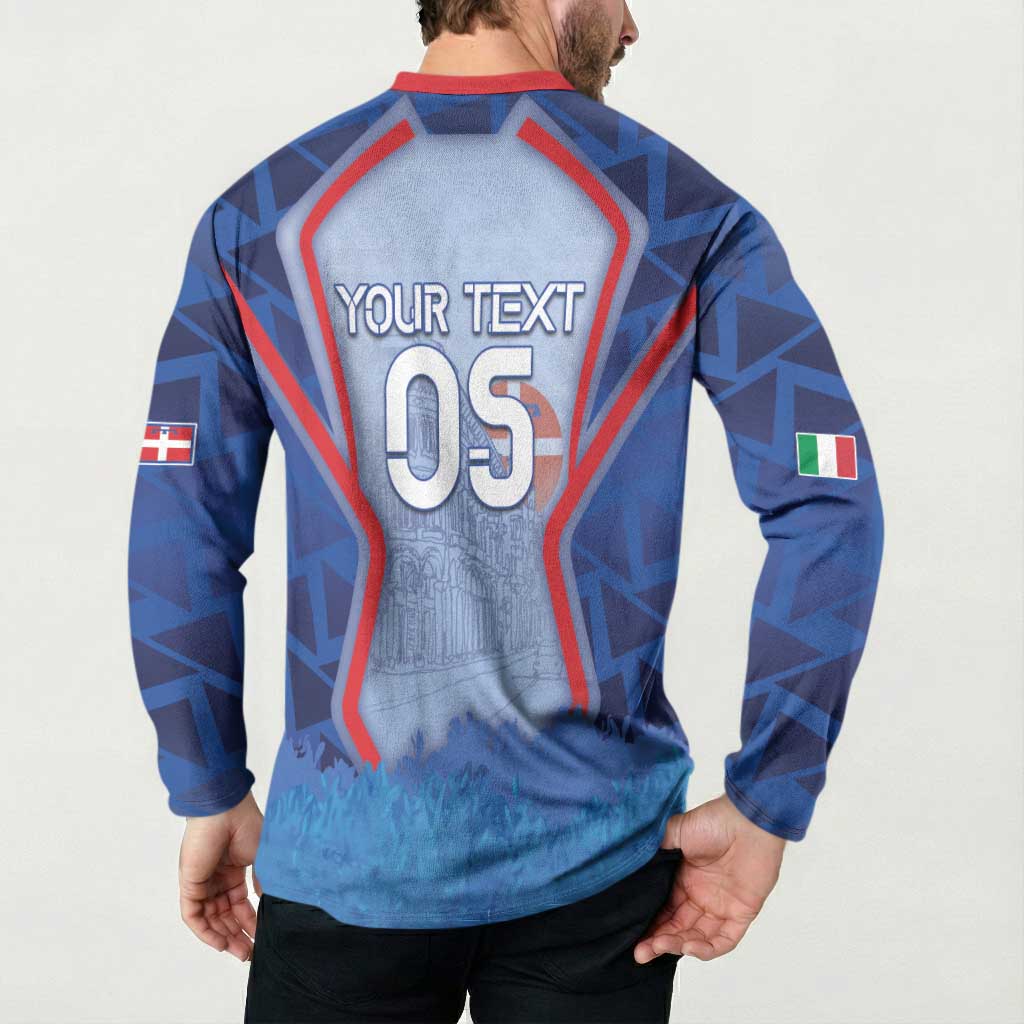 Custom Italy Piedmont Button Sweatshirt Capital Turin Urban Sketch