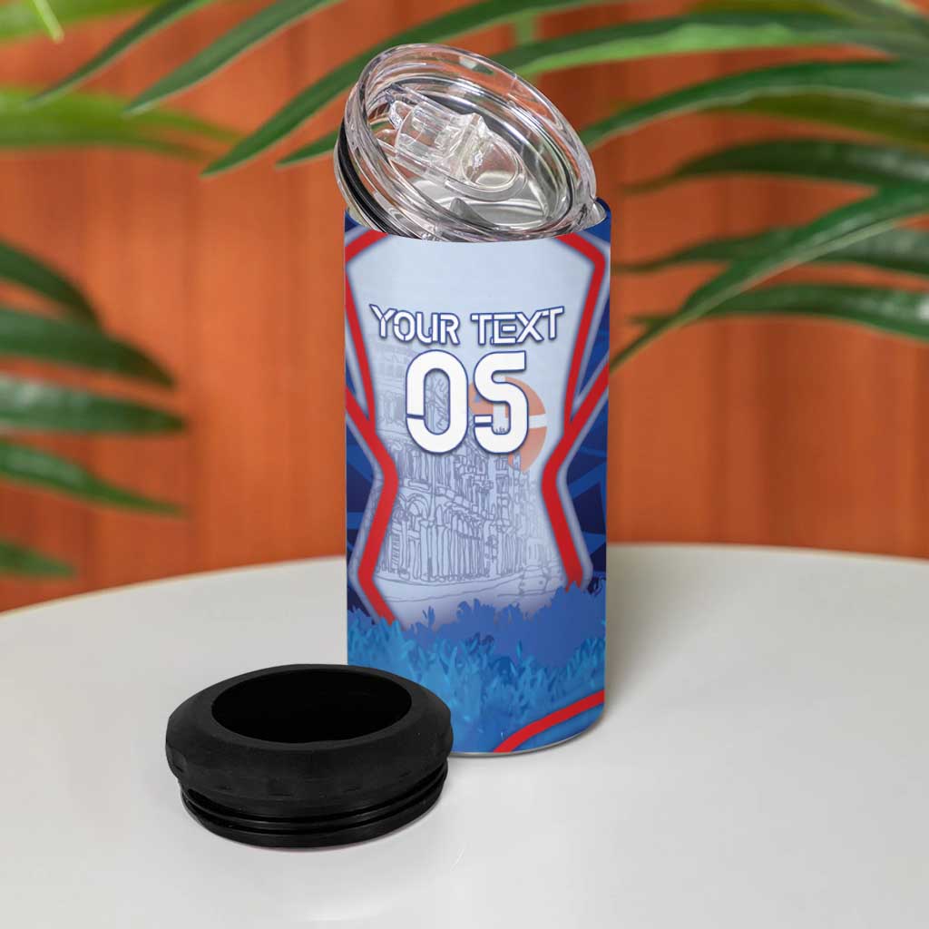 Custom Italy Piedmont 4 in 1 Can Cooler Tumbler Capital Turin Urban Sketch