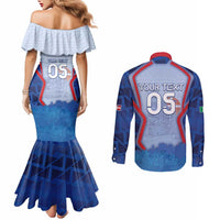 Custom Italy Piedmont Couples Matching Mermaid Dress and Long Sleeve Button Shirt Capital Turin Urban Sketch