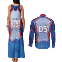 Custom Italy Piedmont Couples Matching Tank Maxi Dress and Long Sleeve Button Shirt Capital Turin Urban Sketch