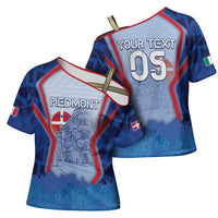 Custom Italy Piedmont Cross Shoulder Shirt Capital Turin Urban Sketch