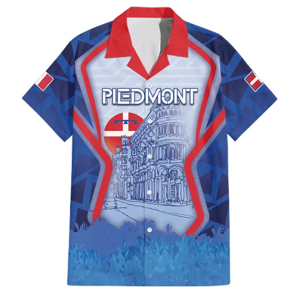 Custom Italy Piedmont Family Matching Off Shoulder Short Dress and Hawaiian Shirt Capital Turin Urban Sketch