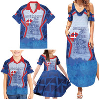 Custom Italy Piedmont Family Matching Summer Maxi Dress and Hawaiian Shirt Capital Turin Urban Sketch