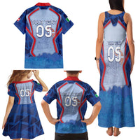 Custom Italy Piedmont Family Matching Tank Maxi Dress and Hawaiian Shirt Capital Turin Urban Sketch