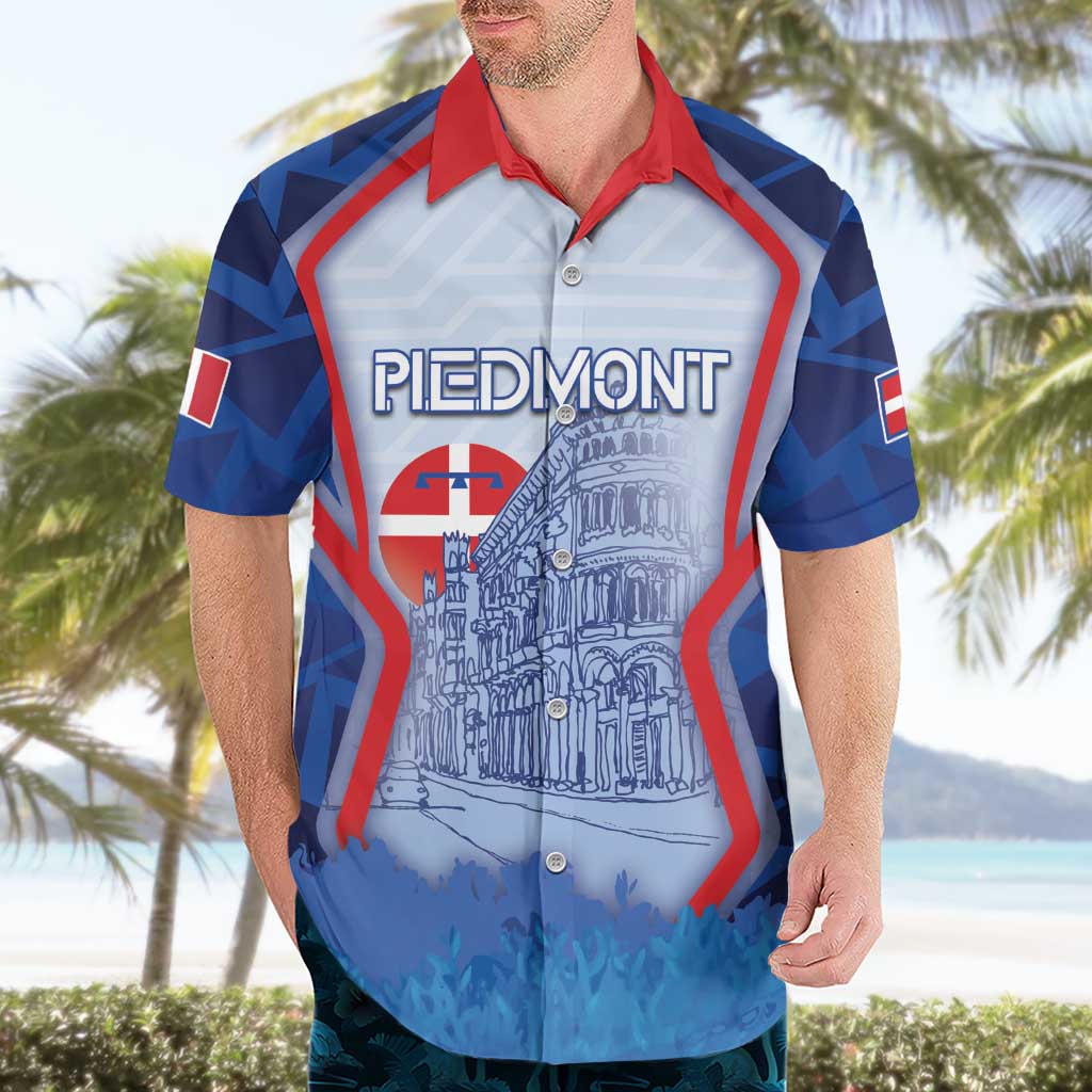 Custom Italy Piedmont Hawaiian Shirt Capital Turin Urban Sketch