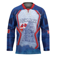 Custom Italy Piedmont Hockey Jersey Capital Turin Urban Sketch