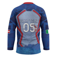 Custom Italy Piedmont Hockey Jersey Capital Turin Urban Sketch