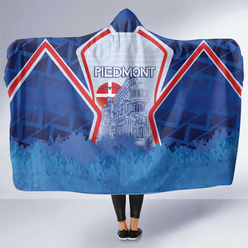 Italy Piedmont Hooded Blanket Capital Turin Urban Sketch