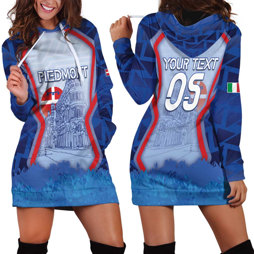 Custom Italy Piedmont Hoodie Dress Capital Turin Urban Sketch