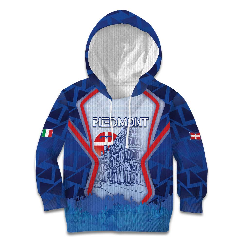 Custom Italy Piedmont Kid Hoodie Capital Turin Urban Sketch