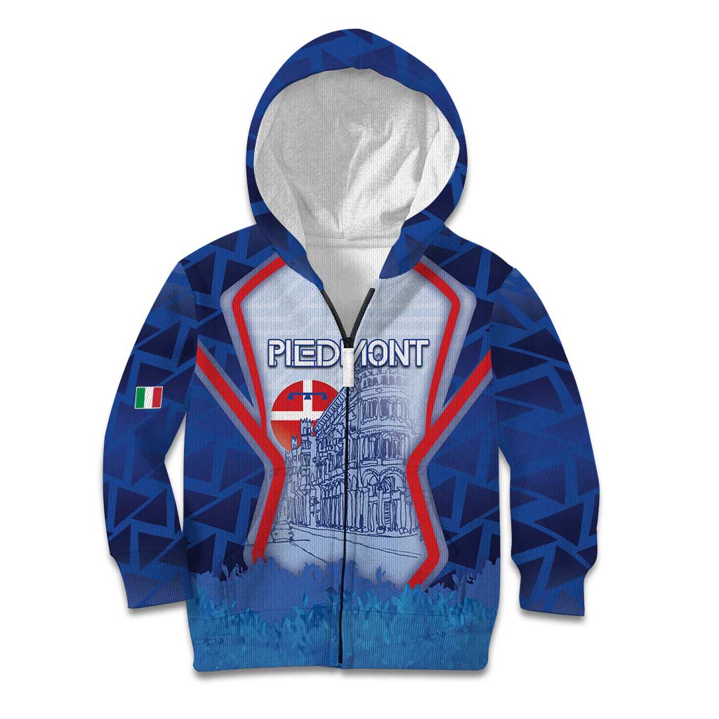 Custom Italy Piedmont Kid Hoodie Capital Turin Urban Sketch