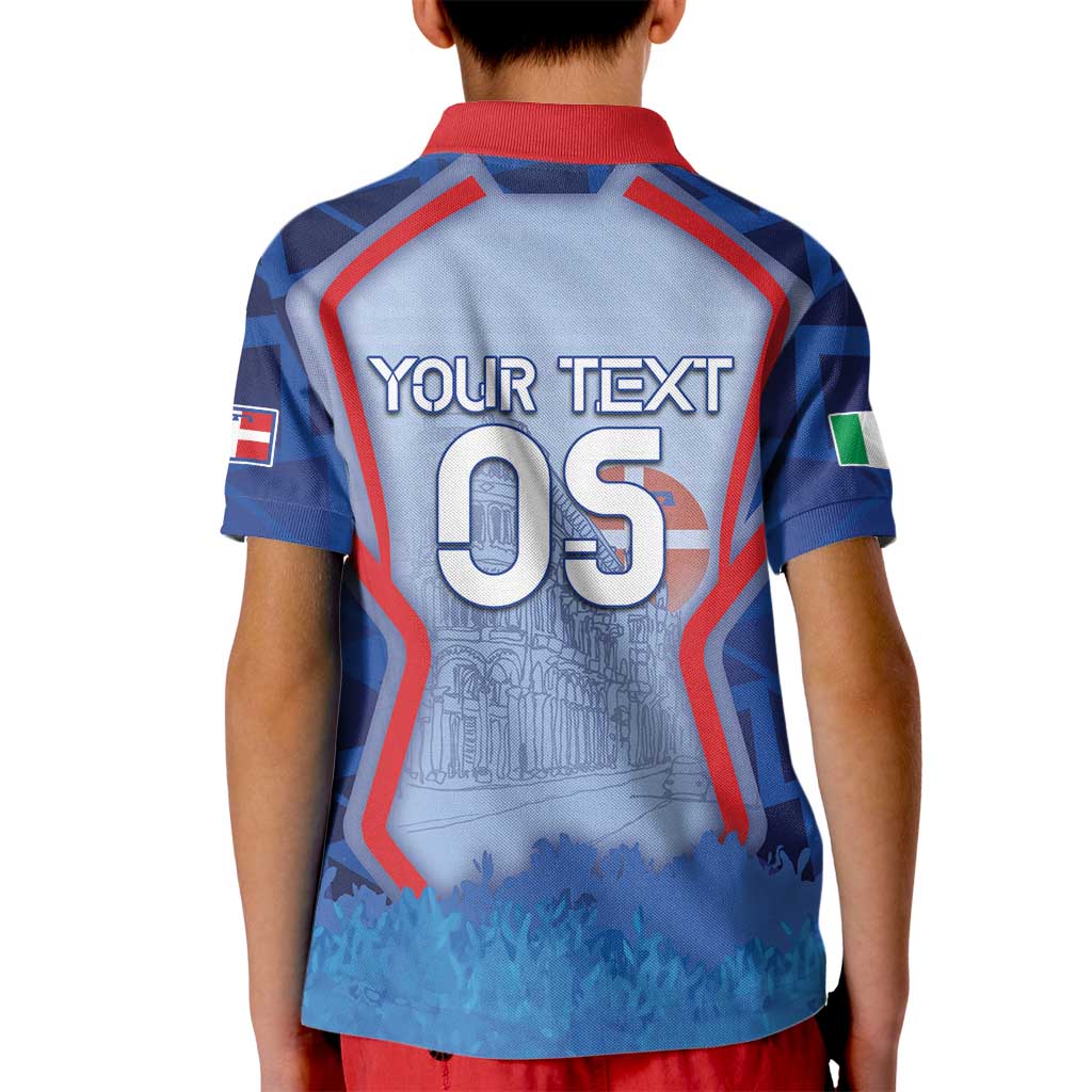 Custom Italy Piedmont Kid Polo Shirt Capital Turin Urban Sketch