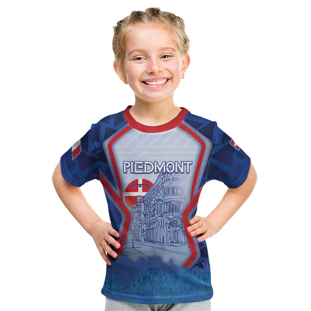 Custom Italy Piedmont Kid T Shirt Capital Turin Urban Sketch