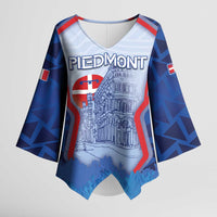 Custom Italy Piedmont Kimono Sleeve Blouse Capital Turin Urban Sketch