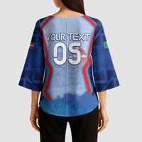 Custom Italy Piedmont Kimono Sleeve Blouse Capital Turin Urban Sketch