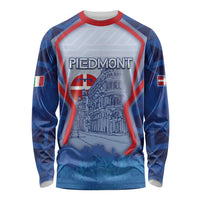 Custom Italy Piedmont Long Sleeve Shirt Capital Turin Urban Sketch