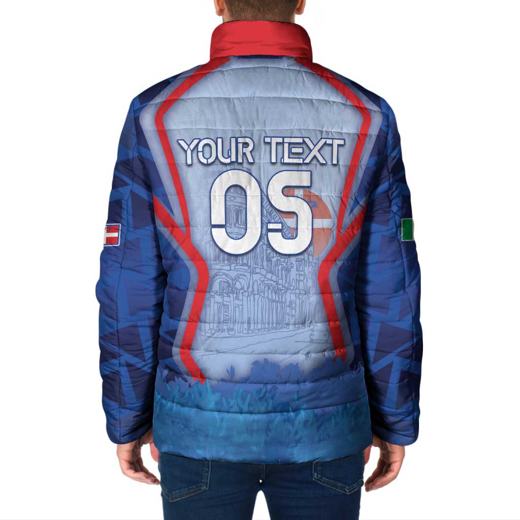 Custom Italy Piedmont Padded Jacket Capital Turin Urban Sketch