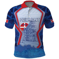 Custom Italy Piedmont Polo Shirt Capital Turin Urban Sketch