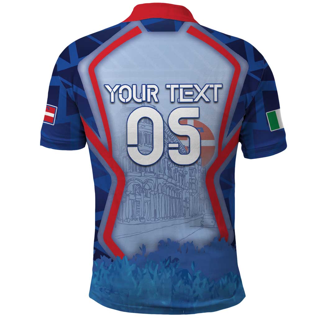 Custom Italy Piedmont Polo Shirt Capital Turin Urban Sketch