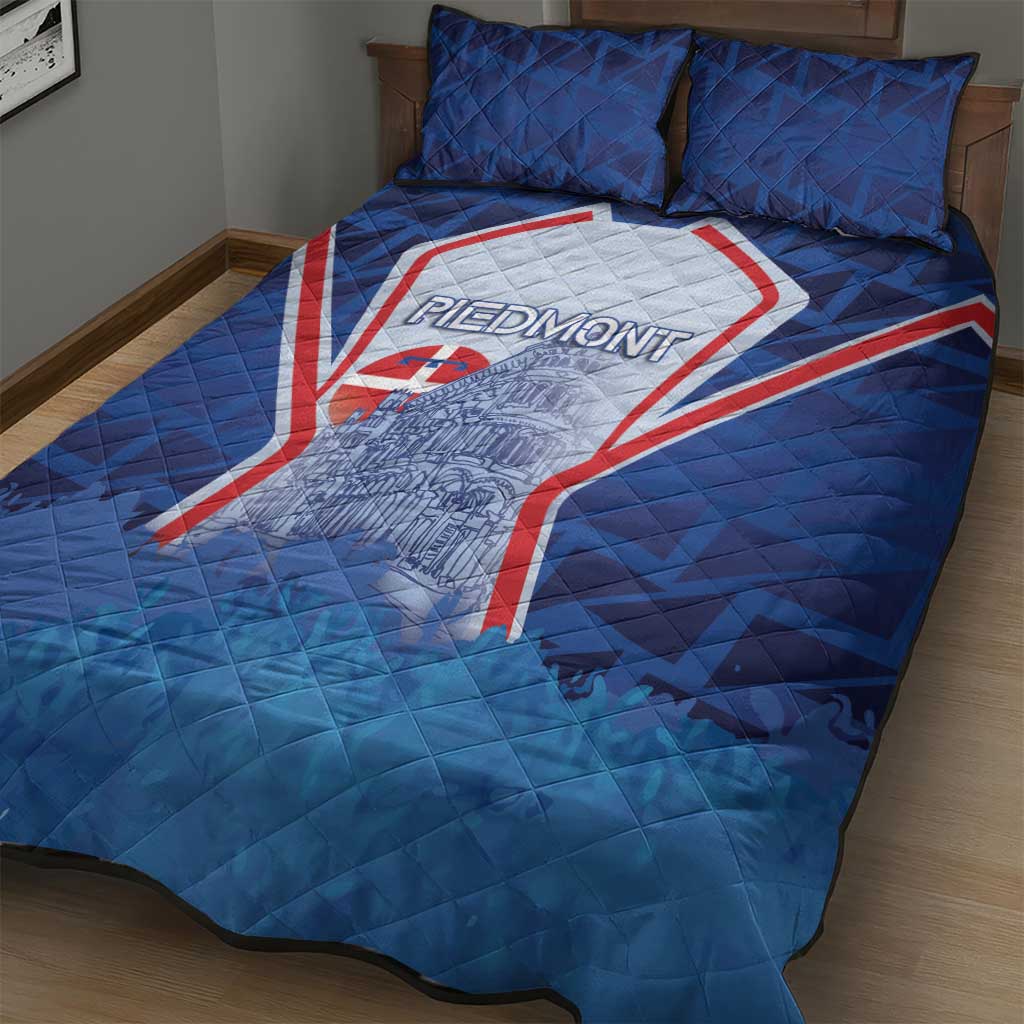 Italy Piedmont Quilt Bed Set Capital Turin Urban Sketch