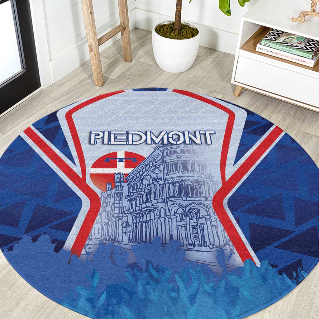 Italy Piedmont Round Carpet Capital Turin Urban Sketch