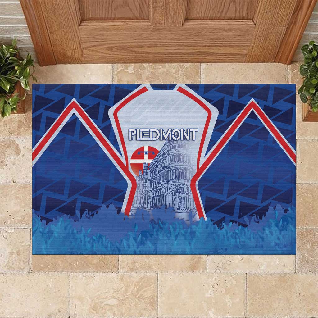 Italy Piedmont Rubber Doormat Capital Turin Urban Sketch