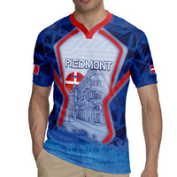 Custom Italy Piedmont Rugby Jersey Capital Turin Urban Sketch