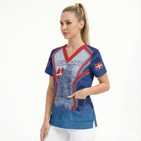 Custom Italy Piedmont Scrub Top Capital Turin Urban Sketch