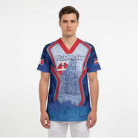 Custom Italy Piedmont Scrub Top Capital Turin Urban Sketch