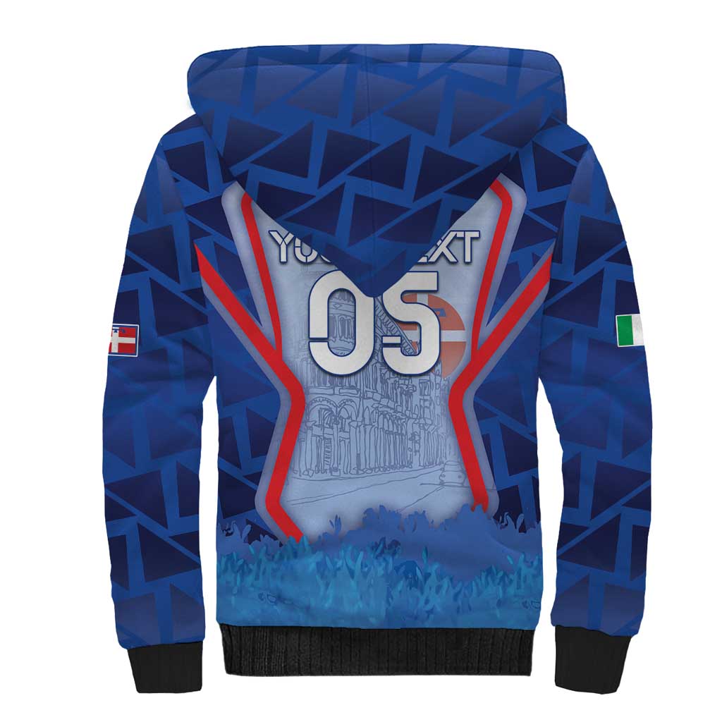 Custom Italy Piedmont Sherpa Hoodie Capital Turin Urban Sketch