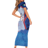 Custom Italy Piedmont Short Sleeve Bodycon Dress Capital Turin Urban Sketch