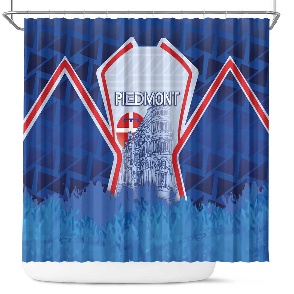 Italy Piedmont Shower Curtain Capital Turin Urban Sketch