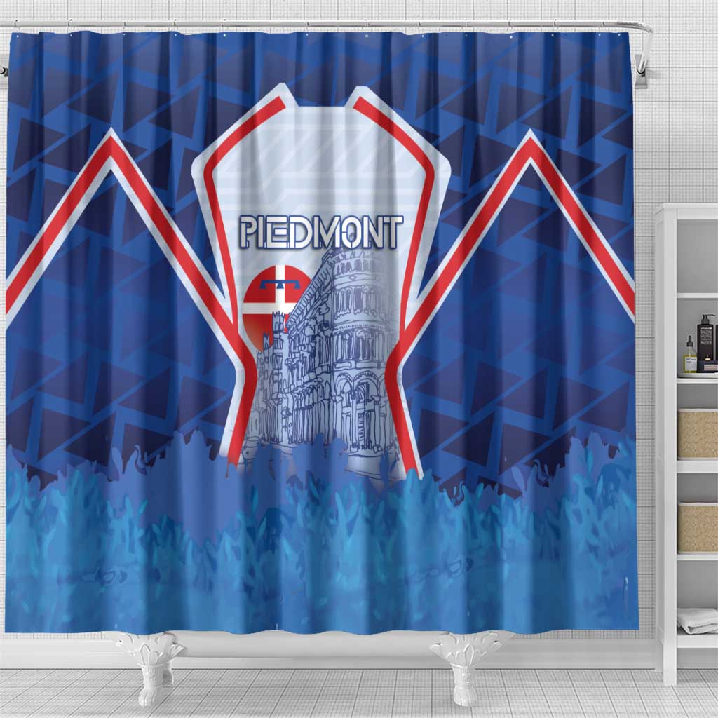 Italy Piedmont Shower Curtain Capital Turin Urban Sketch