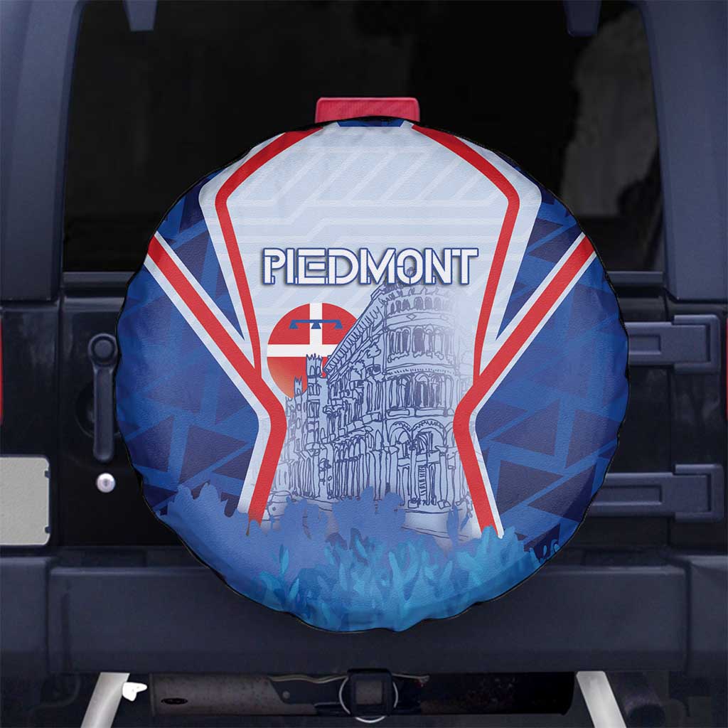 Italy Piedmont Spare Tire Cover Capital Turin Urban Sketch