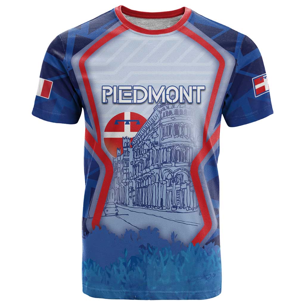Custom Italy Piedmont T Shirt Capital Turin Urban Sketch