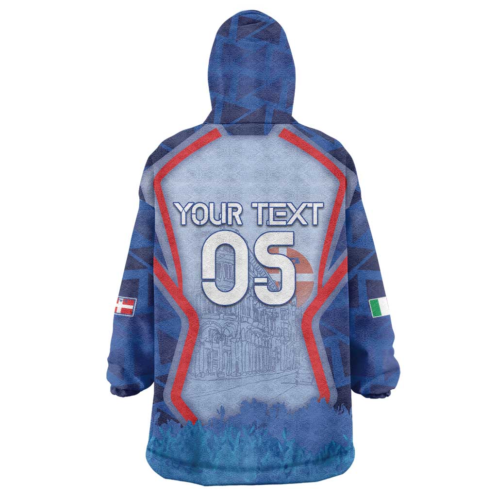 Custom Italy Piedmont Wearable Blanket Hoodie Capital Turin Urban Sketch
