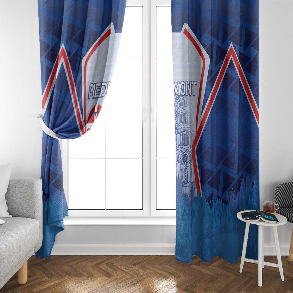 Italy Piedmont Window Curtain Capital Turin Urban Sketch