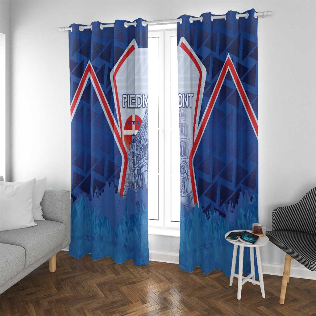 Italy Piedmont Window Curtain Capital Turin Urban Sketch
